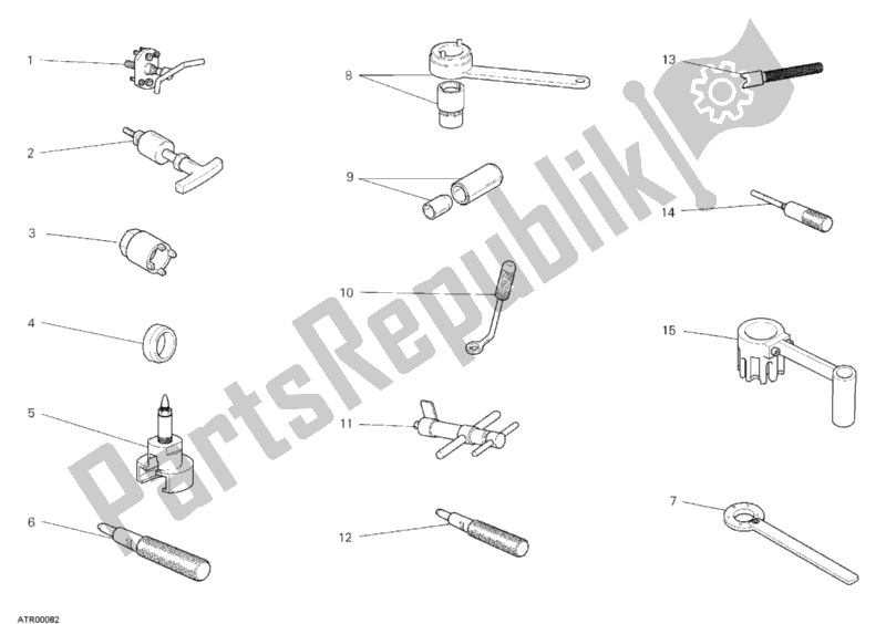 All parts for the 01a - Workshop Service Tools, Engine of the Ducati Sport ST3 S ABS USA 1000 2007